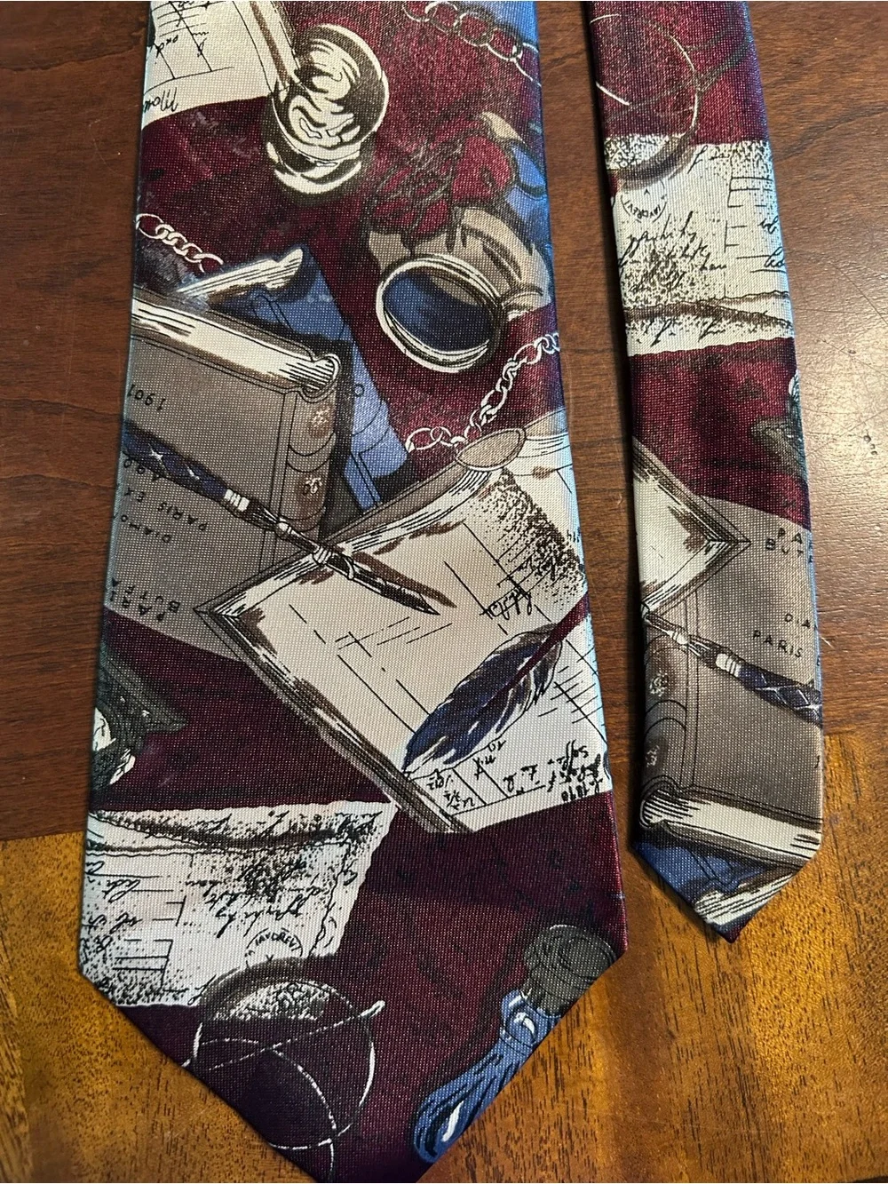 Men's Burgundy Novelty Pattern Tie
